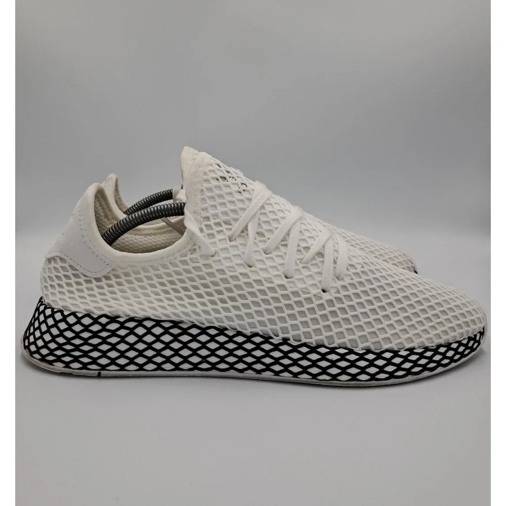 Size 11 - adidas Deerupt Cloud White Core Black - B41767 - MSRP $135